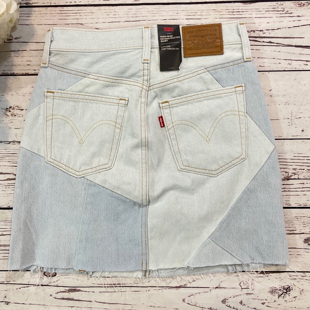 Levi’s BF high waist deconstructed jean skirt NWT - Picture 6 of 6